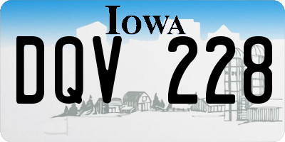 IA license plate DQV228