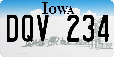 IA license plate DQV234