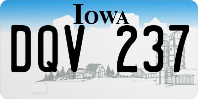 IA license plate DQV237