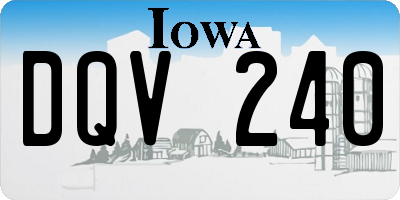 IA license plate DQV240