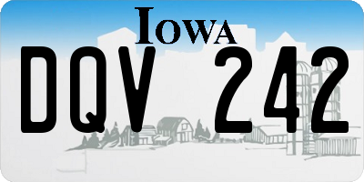 IA license plate DQV242