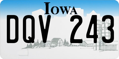IA license plate DQV243