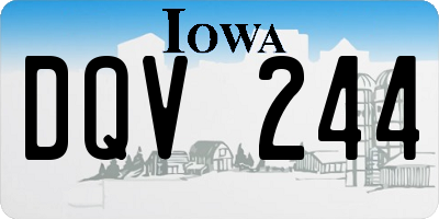 IA license plate DQV244