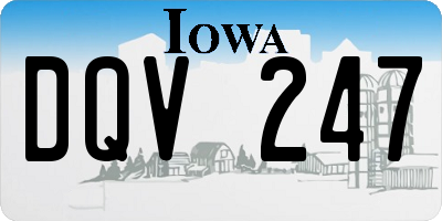 IA license plate DQV247