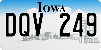 IA license plate DQV249