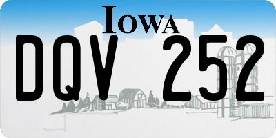 IA license plate DQV252