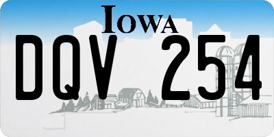 IA license plate DQV254