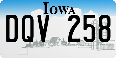 IA license plate DQV258