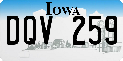 IA license plate DQV259