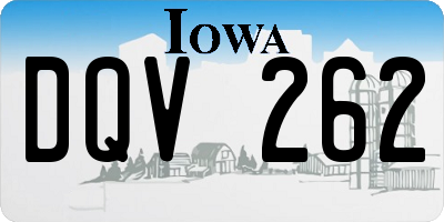 IA license plate DQV262