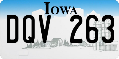 IA license plate DQV263