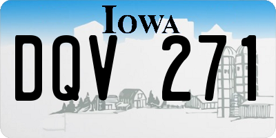 IA license plate DQV271