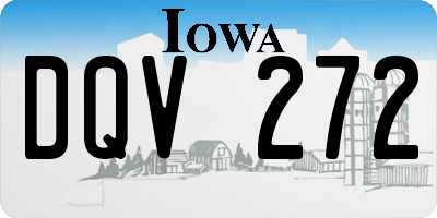 IA license plate DQV272