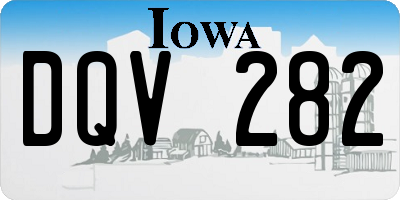 IA license plate DQV282