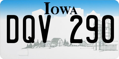 IA license plate DQV290