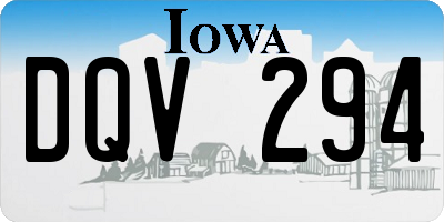 IA license plate DQV294