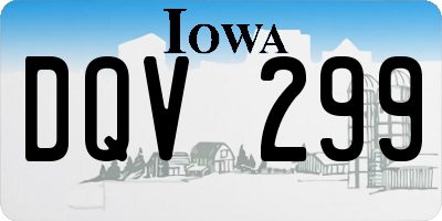 IA license plate DQV299