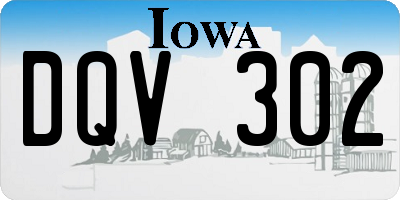 IA license plate DQV302