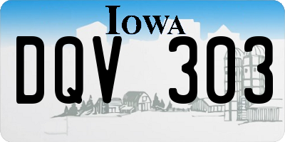 IA license plate DQV303