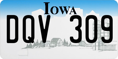 IA license plate DQV309