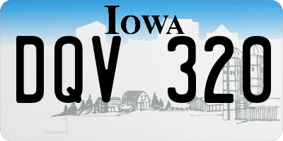 IA license plate DQV320