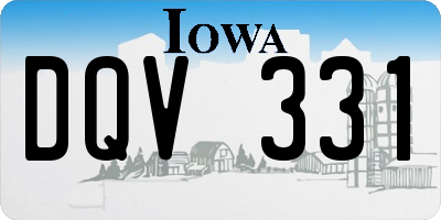 IA license plate DQV331