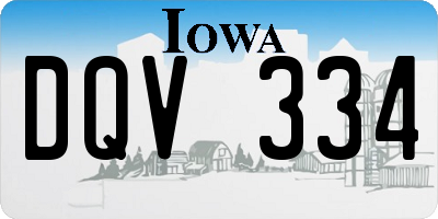 IA license plate DQV334