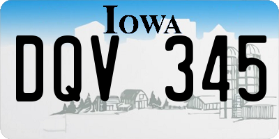 IA license plate DQV345