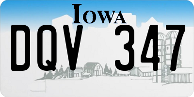 IA license plate DQV347