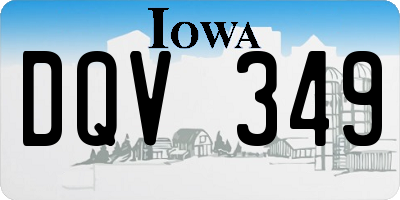 IA license plate DQV349