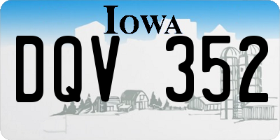 IA license plate DQV352
