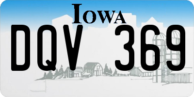IA license plate DQV369