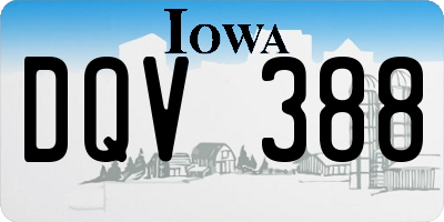 IA license plate DQV388