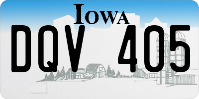 IA license plate DQV405
