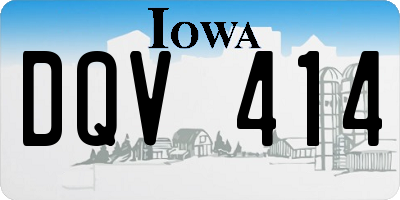 IA license plate DQV414