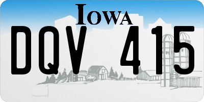 IA license plate DQV415