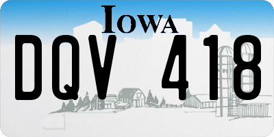 IA license plate DQV418