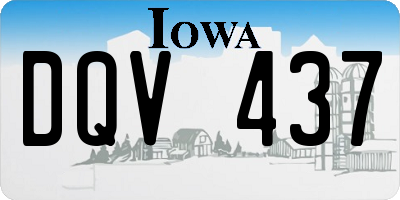 IA license plate DQV437