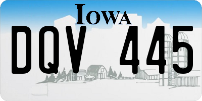 IA license plate DQV445