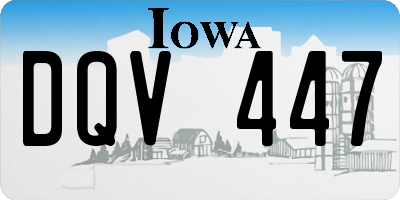 IA license plate DQV447