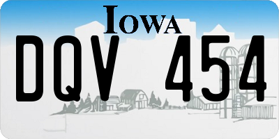 IA license plate DQV454