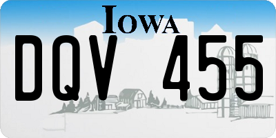 IA license plate DQV455