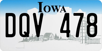 IA license plate DQV478