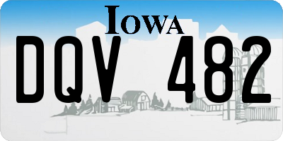 IA license plate DQV482