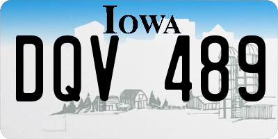 IA license plate DQV489