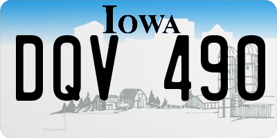 IA license plate DQV490