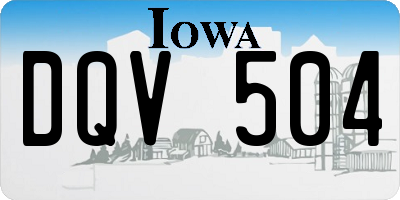 IA license plate DQV504