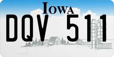 IA license plate DQV511