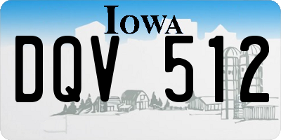 IA license plate DQV512