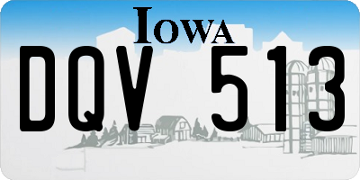 IA license plate DQV513